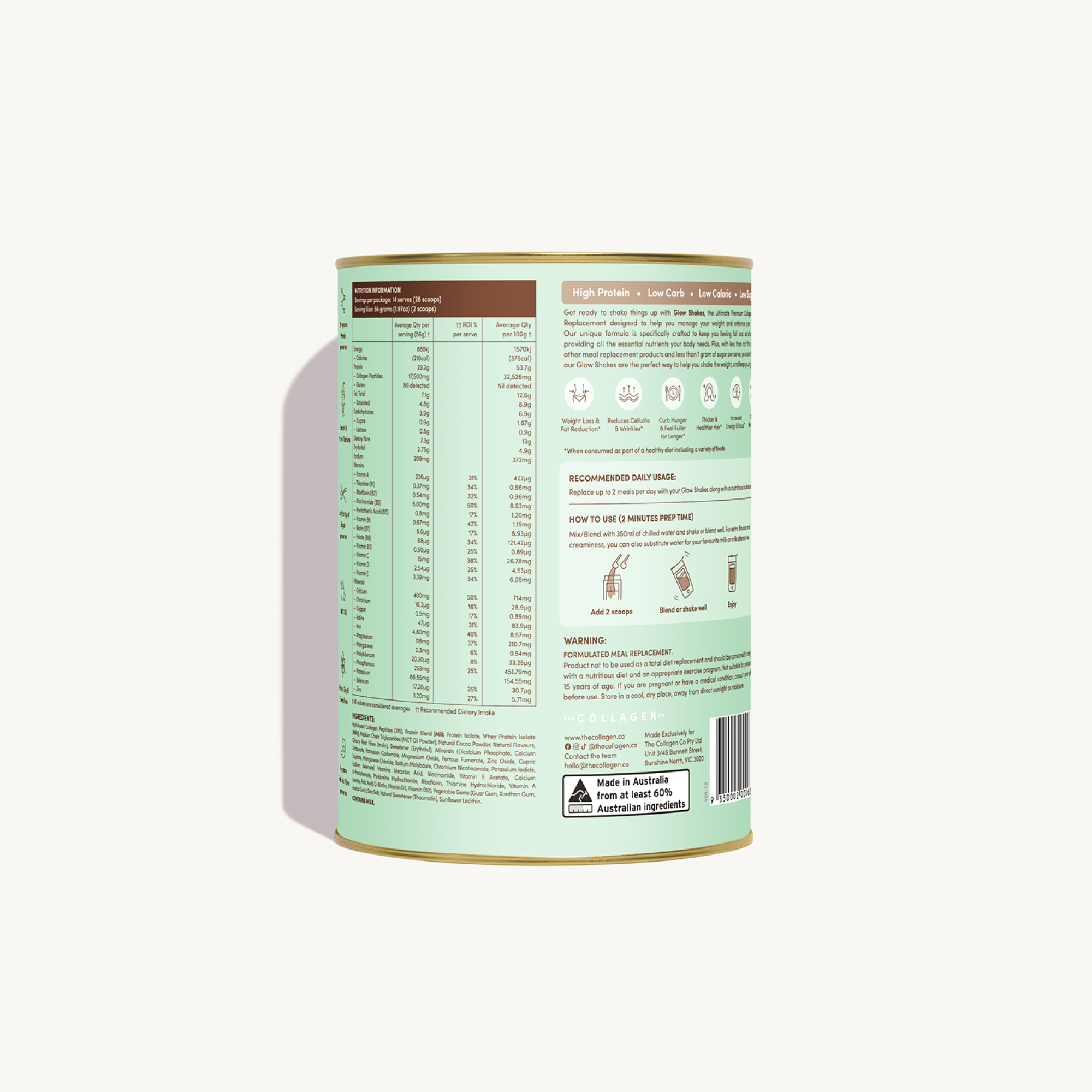 Choc-Mint Collagen Meal Replacement - 784g