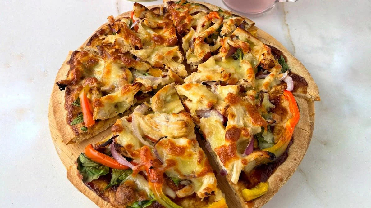 BBQ chicken pizza