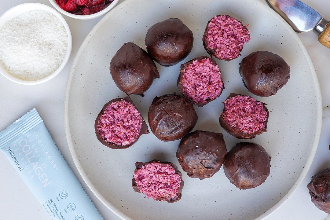 Raspberry Ripe Protein Balls - The Collagen Co.