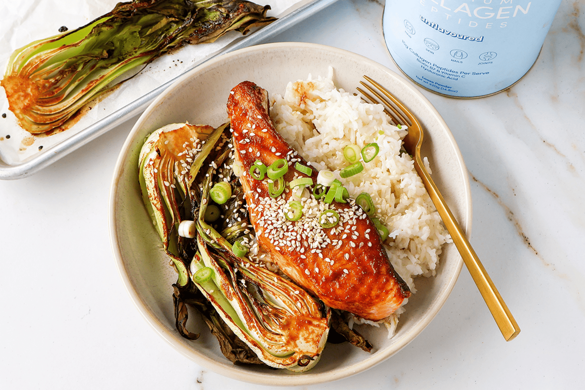 Salmon and Bok Choy - The Collagen Co.