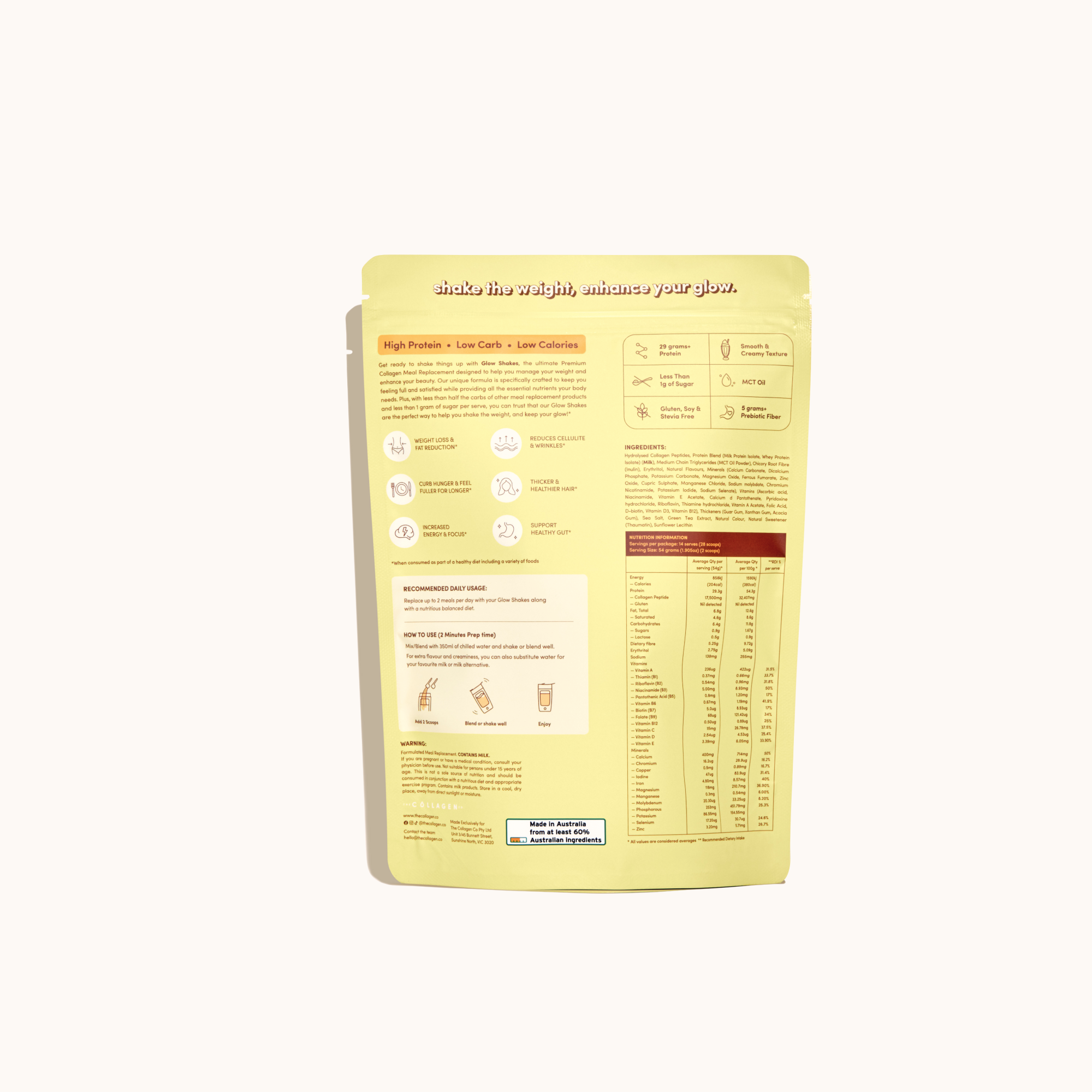 Banana Milkshake Collagen Meal Replacement - 756g