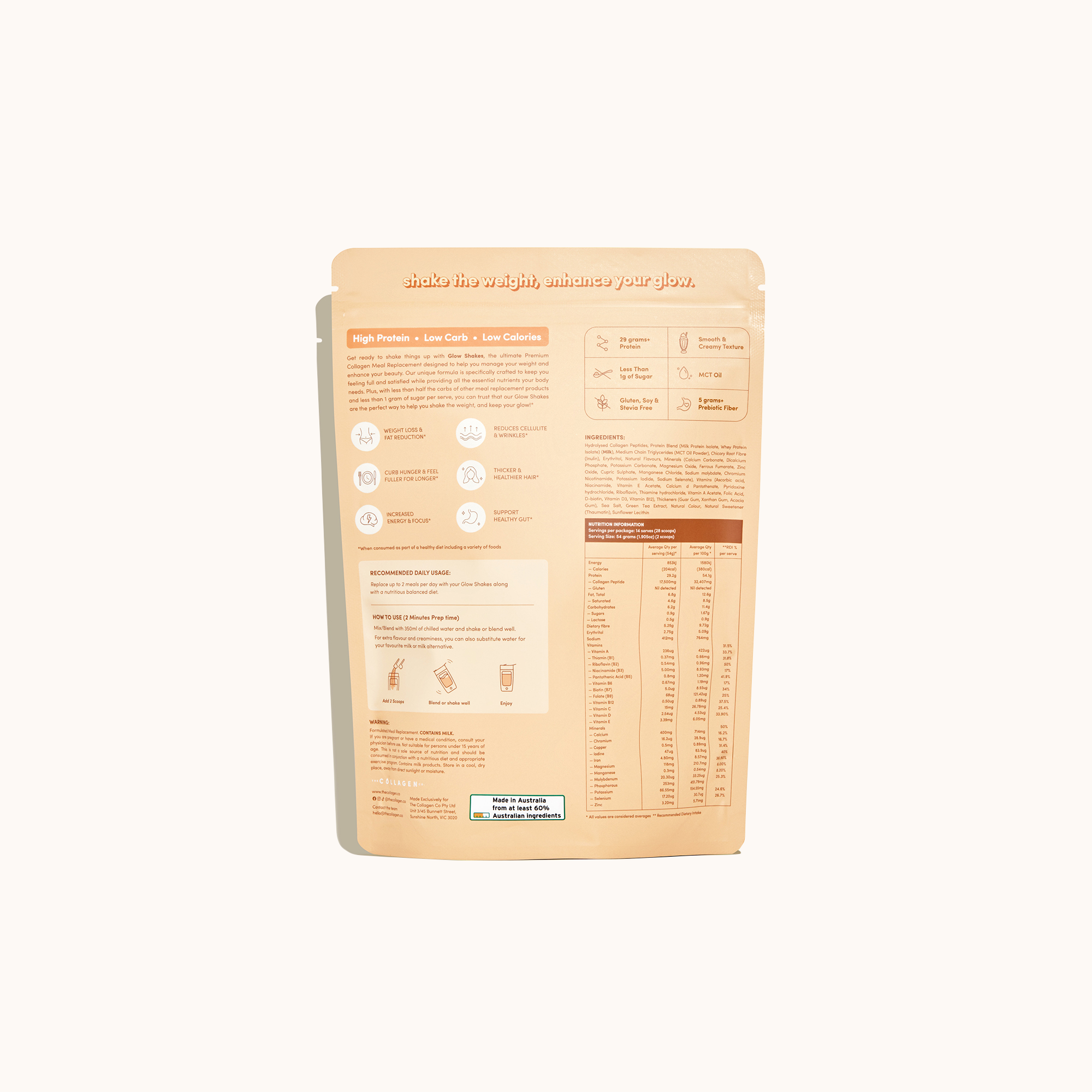 Salted Caramel Milkshake Collagen Meal Replacement - 756g