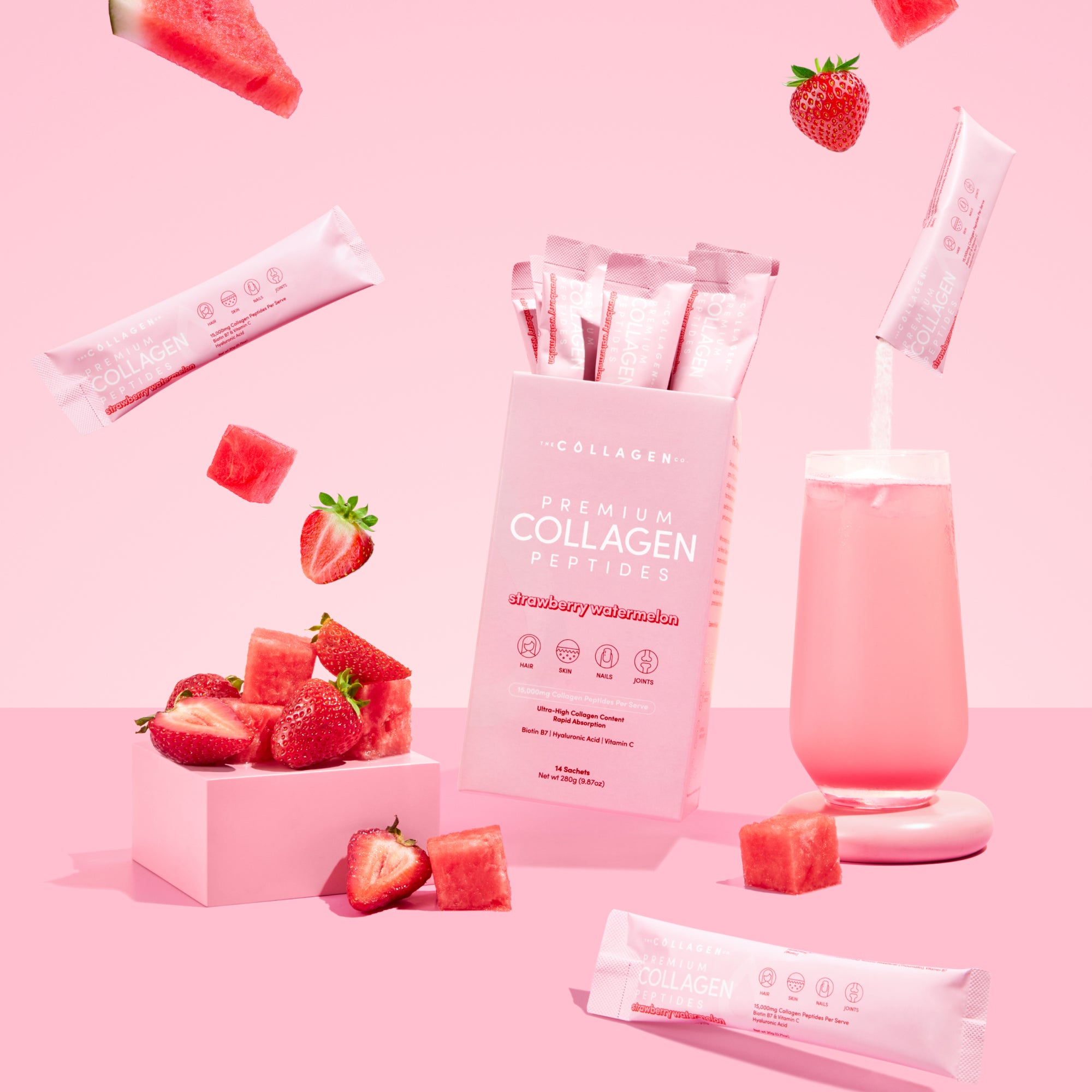 Strawberry Watermelon Collagen Sachets - 280g