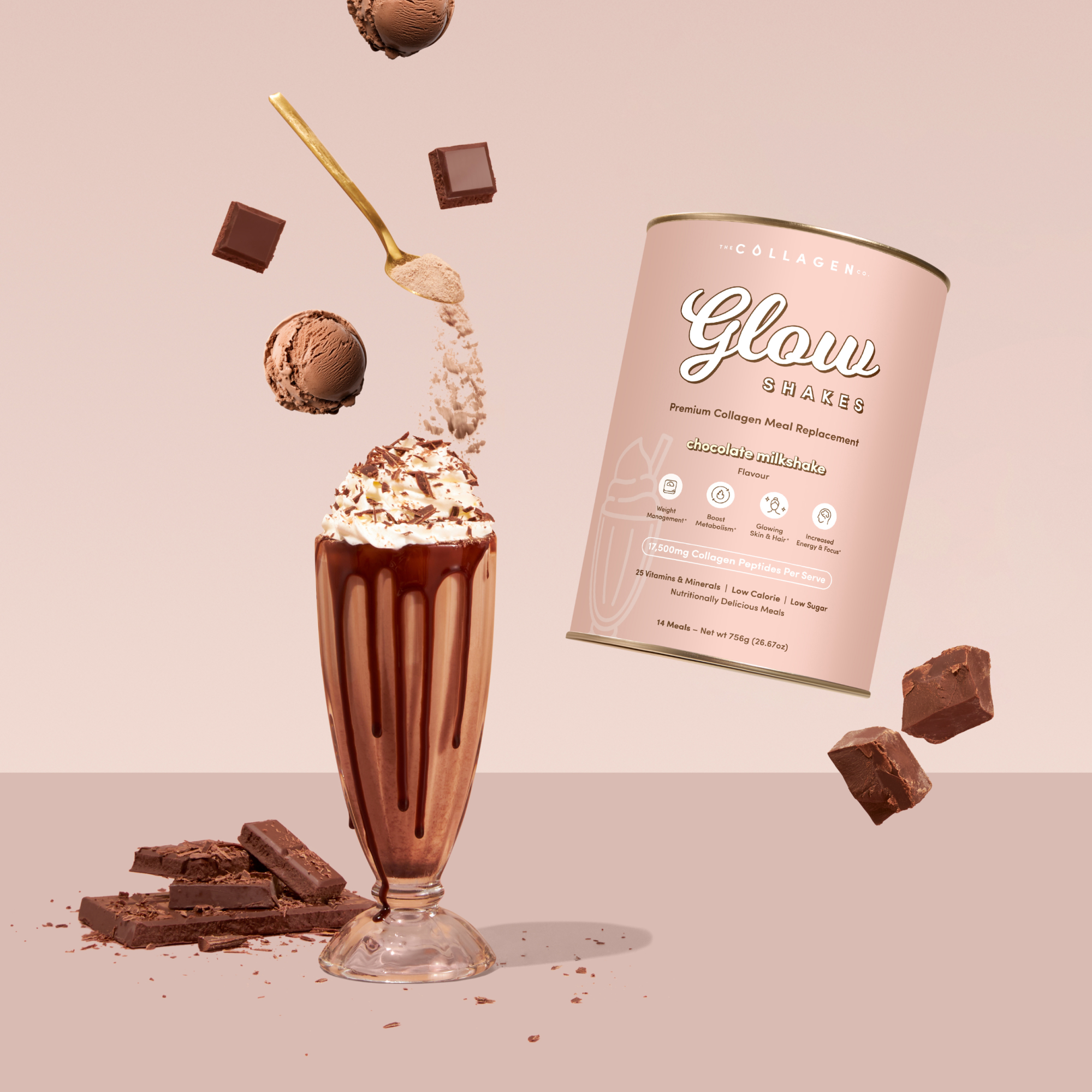 Chocolate Milkshake Collagen Meal Replacement - 756g