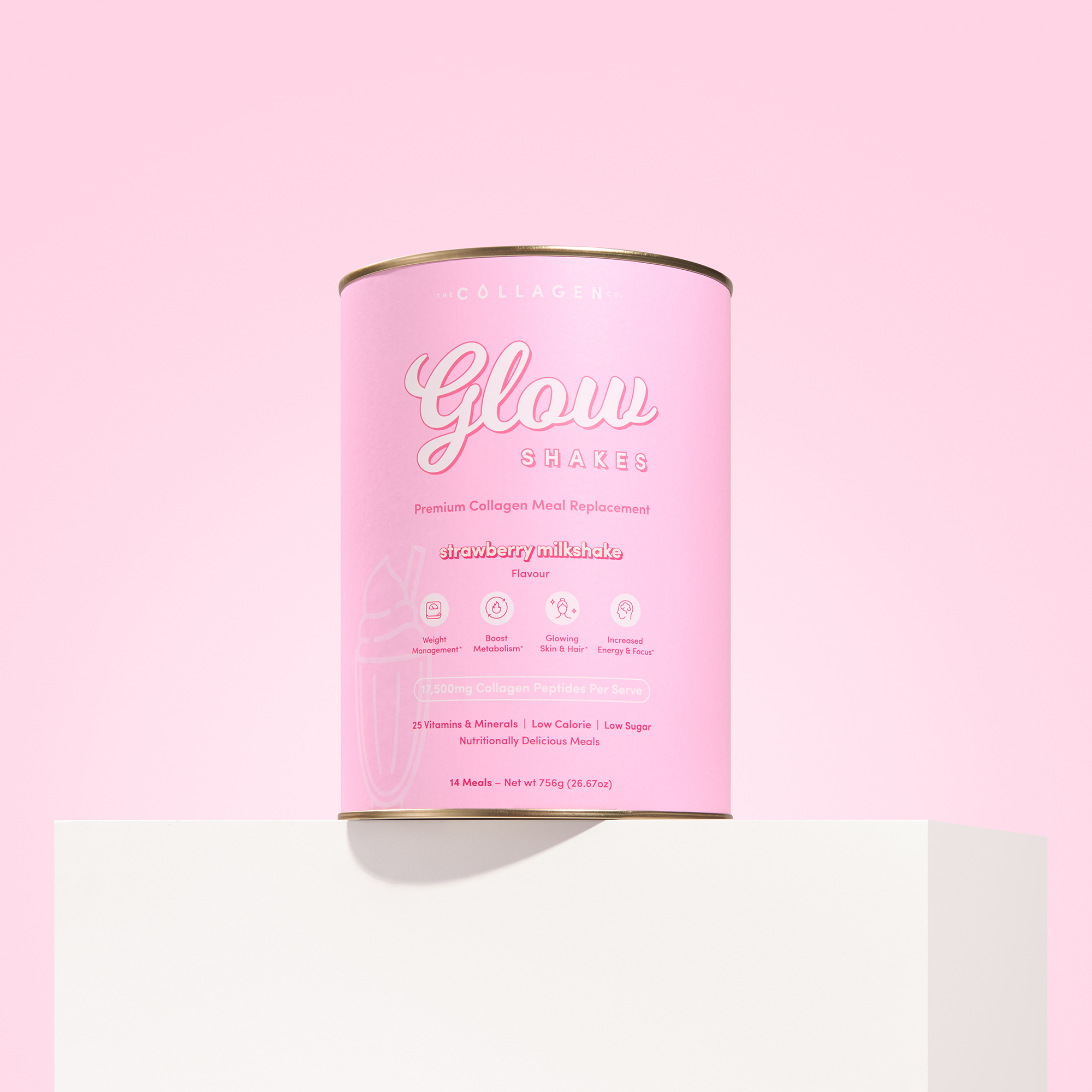 Strawberry Milkshake Collagen Meal Replacement - 756g