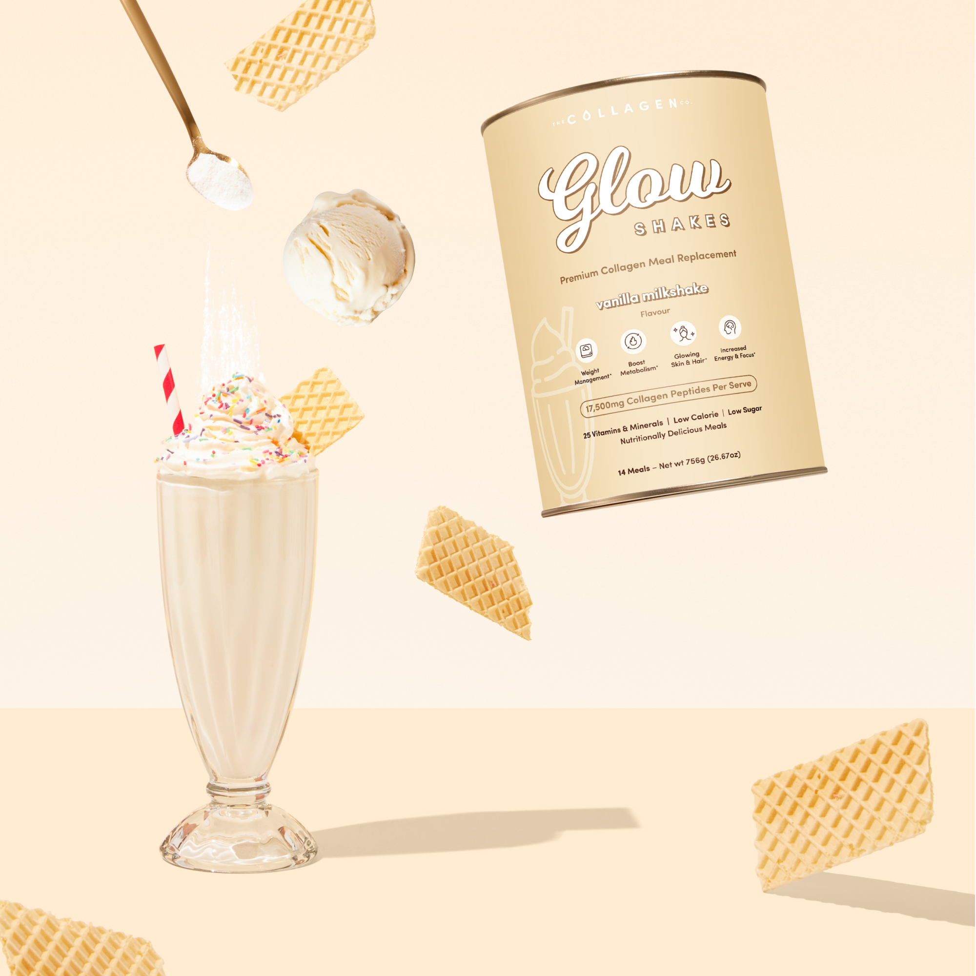 Vanilla Milkshake Collagen Meal Replacement - 756g